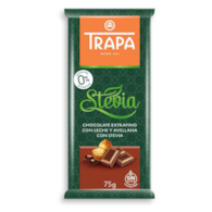 Czekolada mleczna z orzechami laskowymi Stevia bez cukru 75g TRAPA