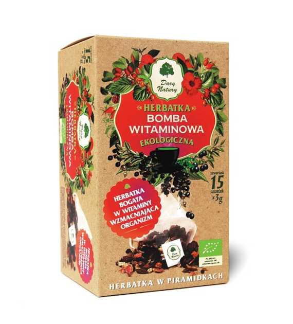 Herbatka BOMBA WITAMINOWA ekspres piramidki 15szt. DARY NATURY BIO