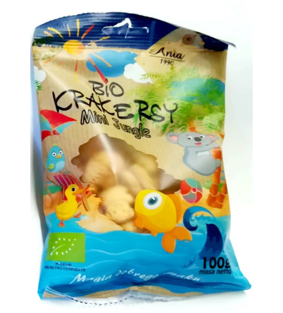 Krakersy pszenne Mini Jungle 100g ANIA BIO