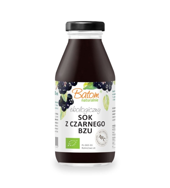 Sok z czarnego bzu bez dodatku cukru 330ml BATOM BIO