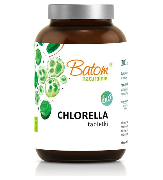 Chlorella 400mg tabletki słoik 300szt. BATOM BIO - suplement diety