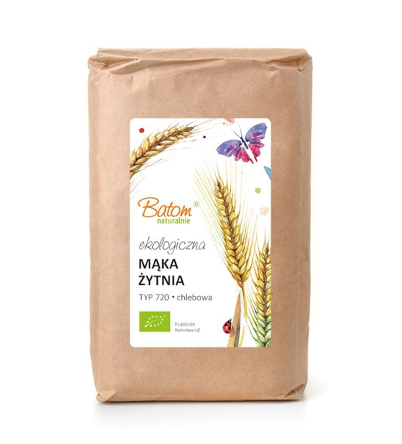 Mąka żytnia TYP 720 chlebowa 1kg BATOM BIO