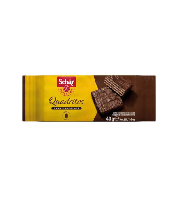 Wafelki czekoladowe kwadratowe bezglutenowe 2x20g SCHAR