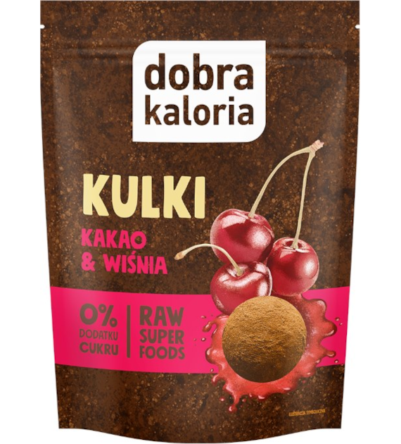Przekąska daktylowa Kulki kakao & wiśnia bez cukru 58g DOBRA KALORIA