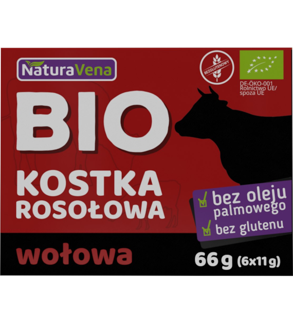 Kostki rosołowe / Bulion wołowy bezglutenowy 6szt. NATURAVENA BIO