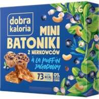 Mini batoniki z nerkowców à la muffin jagodowy bez cukru 102g DOBRA KALORIA
