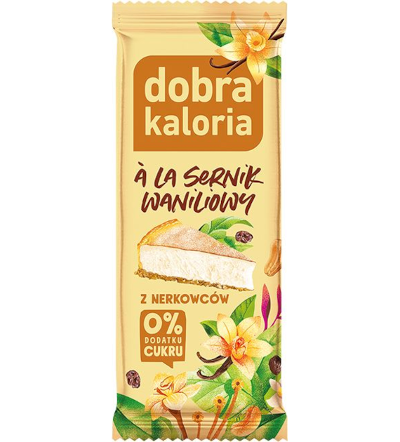 Baton z nerkowców à la sernik waniliowy bez cukru 35g DOBRA KALORIA