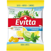 Cukierki ziołowe Cytryna & Limonka & Mięta bez cukru 60g EVITTA