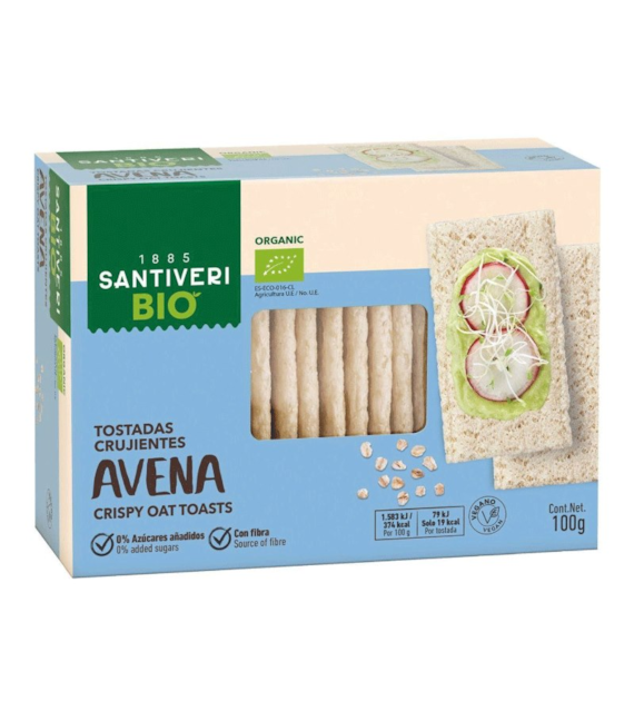 Pieczywo chrupkie owsiane 100g SANTIVERI BIO