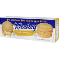 Ciasteczka kruche z masłem bez cukru 120g WEEKSY