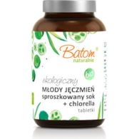 Młody jęczmień sproszkowany sok + chlorella tabletki 500mg 240szt. BATOM BIO - suplement diety