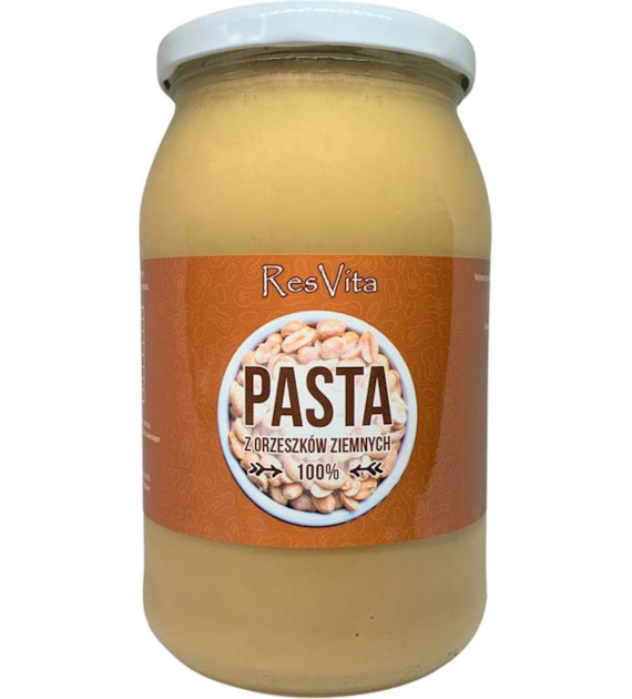 Masło orzechowe arachidowe 100% 900g RESVITA