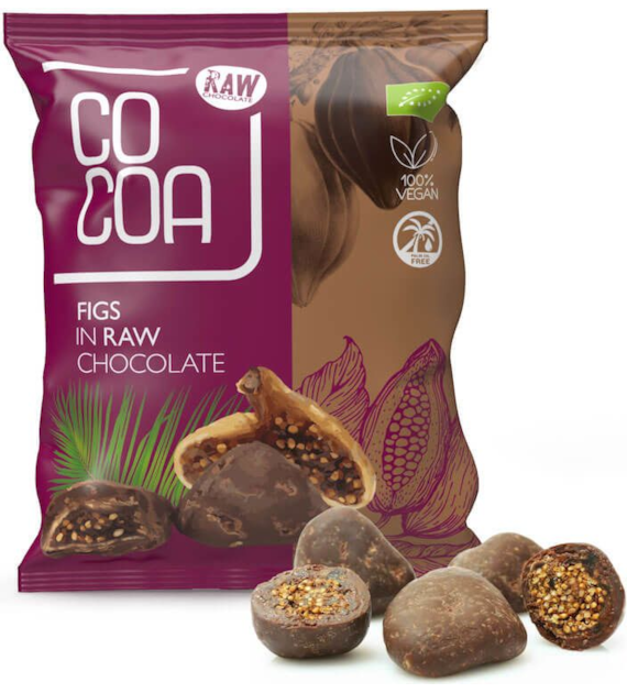Figi w surowej czekoladzie RAW 70g COCOA BIO