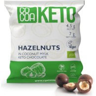 Orzechy laskowe KETO w surowej czekoladzie kokosowej 70g COCOA KETO BIO