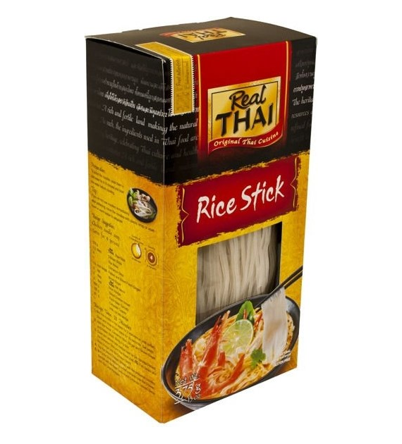 Makaron ryżowy wstążka wąska 3mm 375g REAL THAI