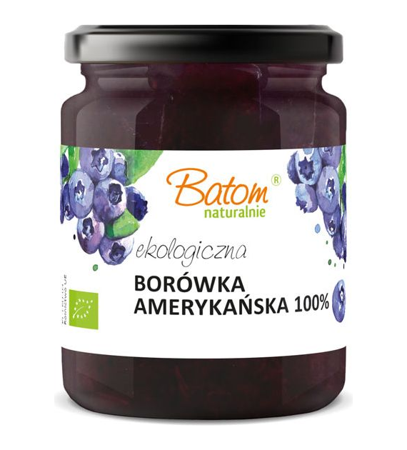 Dżem z borówki amerykańskiej 100% bez cukru 240g BATOM BIO