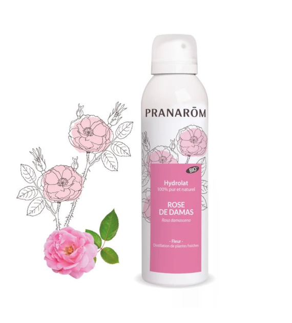 Hydrolat różany Róża Damasceńska Rosa damascena spray 150ml PRANARÔM EKO