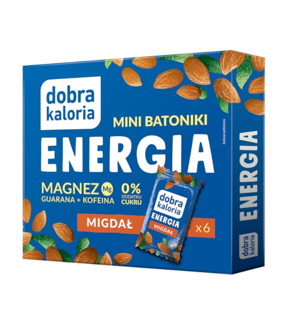 Mini batoniki z migdałami Energia bez cukru 102g DOBRA KALORIA
