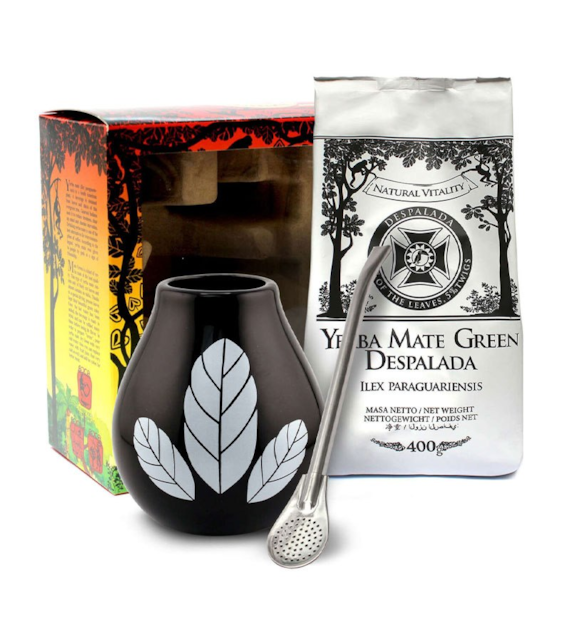 Zestaw: Yerba Mate Despalada 400g + bombilla i matero MATE GREEN
