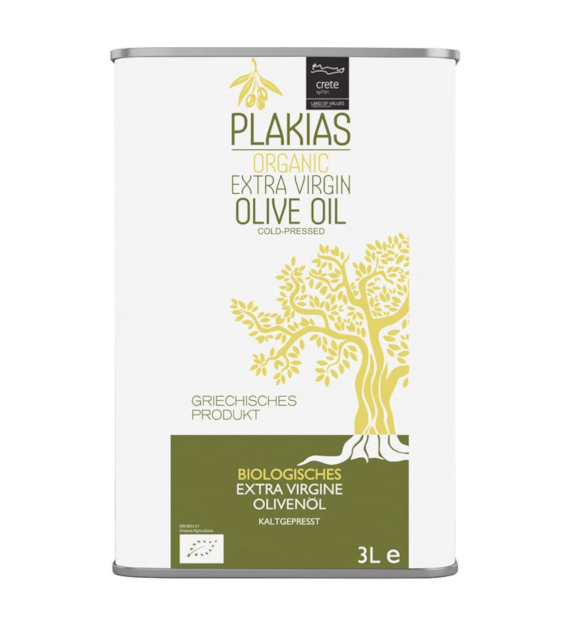 Oliwa z oliwek extra virgin Grecja Kreta puszka 3l PLAKIAS BIO