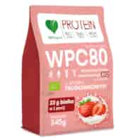 Białko serwatkowe WPC 80 Truskawka bez cukru 345g BEORGANIC BIO - suplement diety