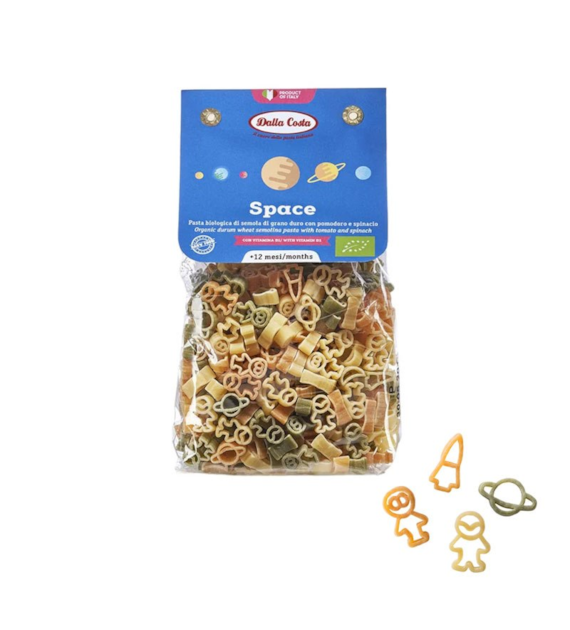 Makaron pszenny dla dzieci Space trójkolorowy 200g DALLA COSTA BIO