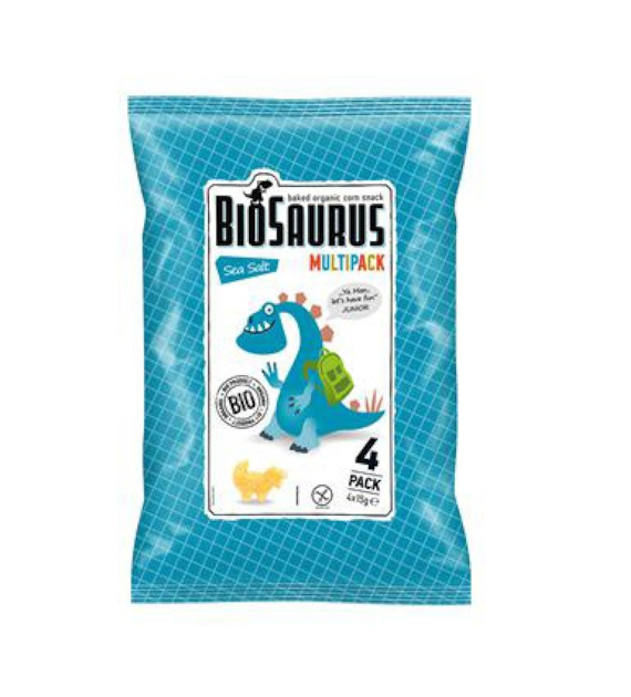 Chrupki kukurydziane bezglutenowe solone 4 x 15g BIOSAURUS BIO