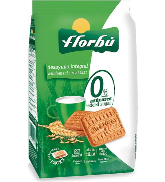 Ciasteczka pełnoziarniste bez dodatku cukru 350g FLORBU