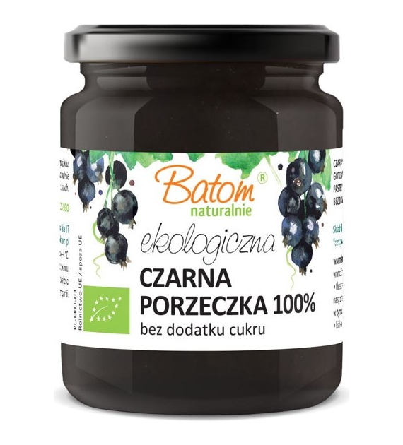 Dżem z czarnej porzeczki 100% bez dodatku cukru 260g BATOM BIO