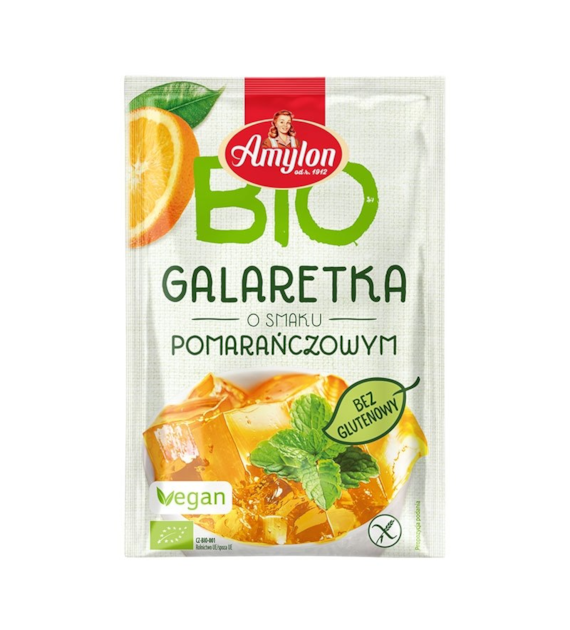 Galaretka pomarańczowa w proszku 40g AMYLON BIO