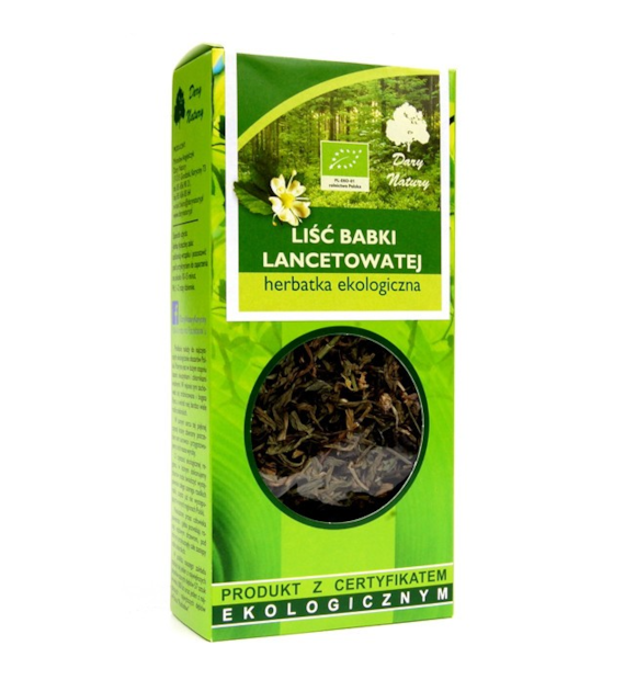 Herbatka Liść babki lancetowatej 25g DARY NATURY BIO