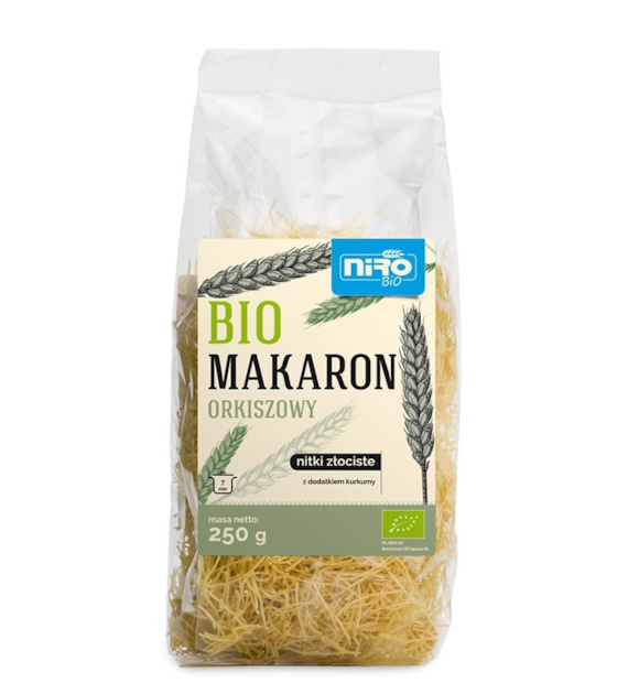 Makaron orkiszowy nitki złociste 250g NIRO BIO