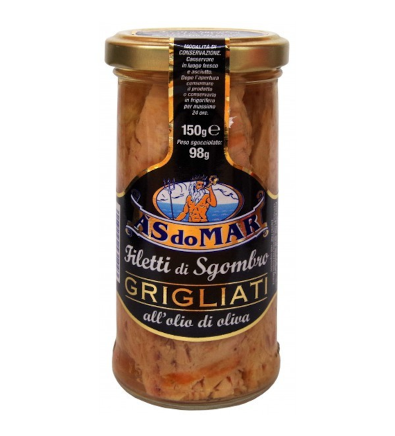Makrela filety grillowane w oliwie słoik 150g ÀS DO MAR