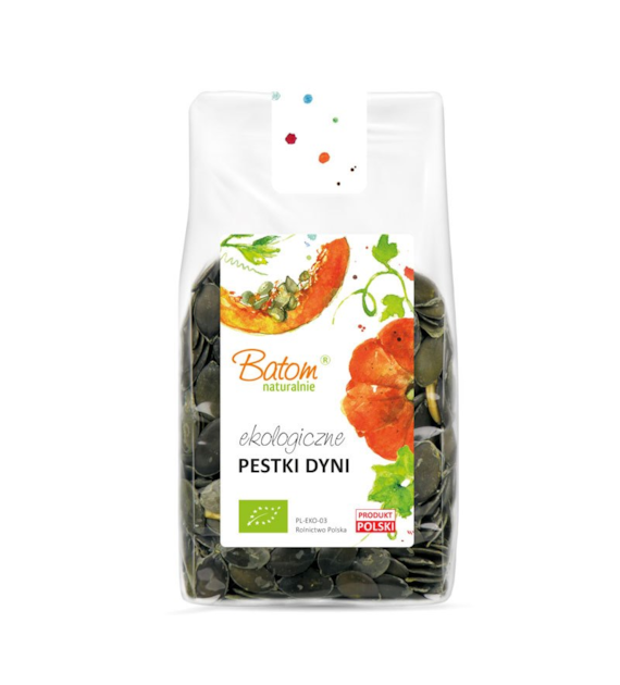Pestki dyni ciemnozielone 200g BATOM BIO Kraj pochodzenia: Polska
