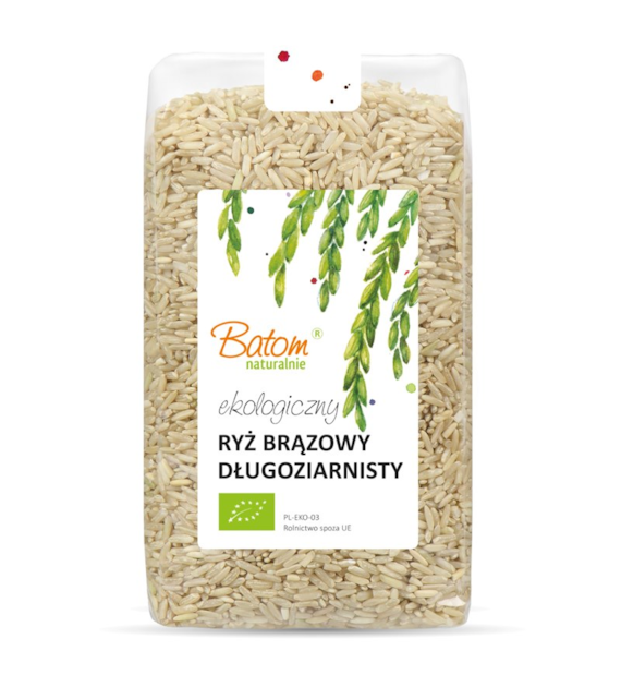 Ryż brązowy długoziarnisty 1kg BATOM BIO
