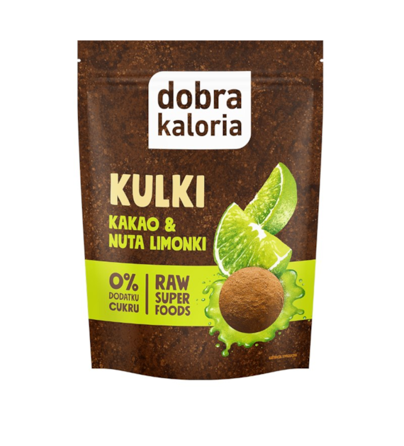Przekąska daktylowa Kulki kakao & limonka bez cukru 65g DOBRA KALORIA