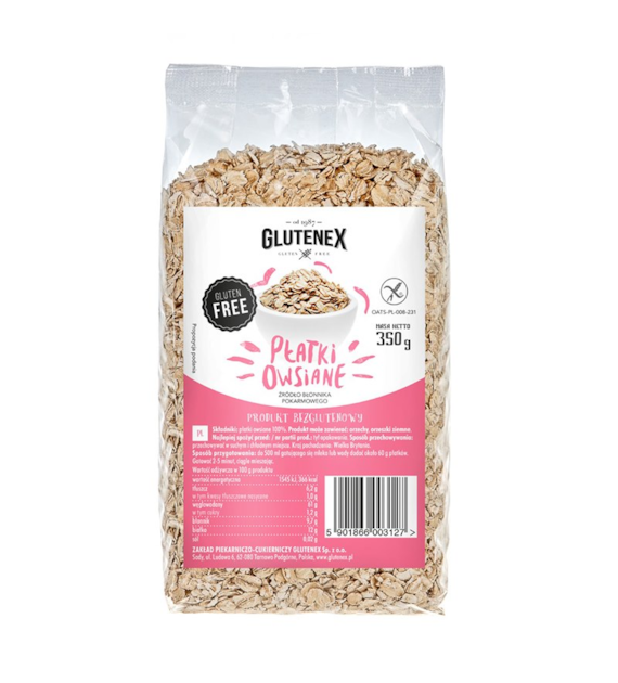 Płatki owsiane bezglutenowe 350g GLUTENEX