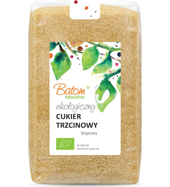 Cukier trzcinowy brązowy 1kg BATOM BIO