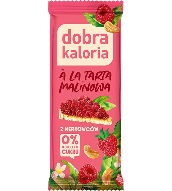 Baton z nerkowców à la tarta malinowa bez cukru 35g DOBRA KALORIA