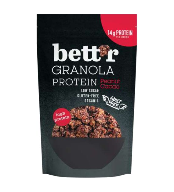 Granola Protein orzeszki ziemne i kakao bezglutenowa 300 g BETTR BIO