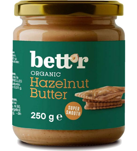 Masło z orzechów laskowych 100% 250g BETTR BIO