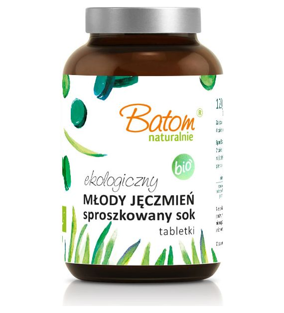 Młody jęczmień sproszkowany sok 500mg tabletki 240szt. BATOM BIO - suplement diety