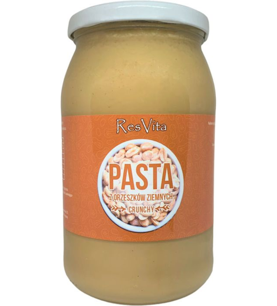 Masło orzechowe crunchy arachidowe 100% 900g RESVITA