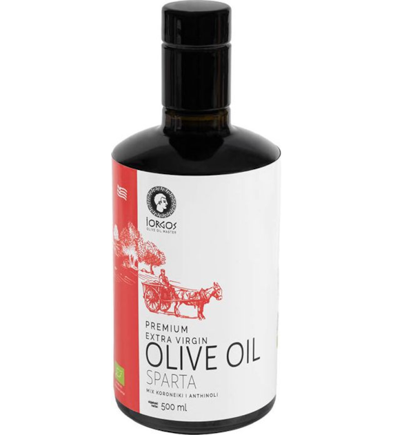 Oliwa z oliwek extra virgin Grecja Sparta 500ml IORGOS BIO