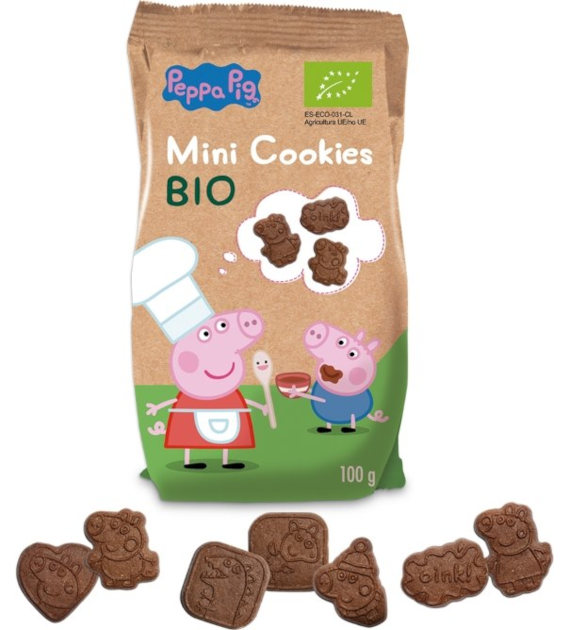 Ciasteczka kakaowe dla dzieci Świnka Peppa 100g T&U BIO