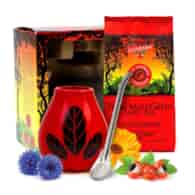 Zestaw: Yerba Mate z guaraną 400g + bombilla i matero MATE GREEN