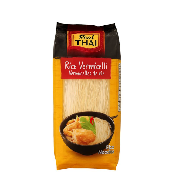 Makaron ryżowy nitki cienkie Vermicelli 375g REAL THAI