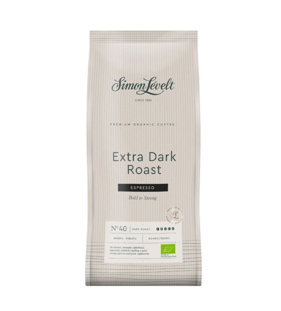 Kawa ziarnista bardzo mocno palona Espresso Extra Dark Roast 1kg SIMON LÈVELT BIO