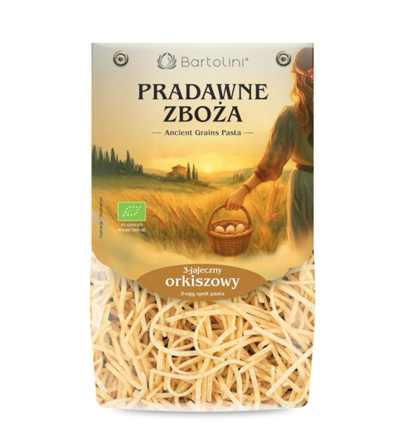 Makaron orkiszowy Pradawne Zboża jajeczny kluska 250g BARTOLINI BIO