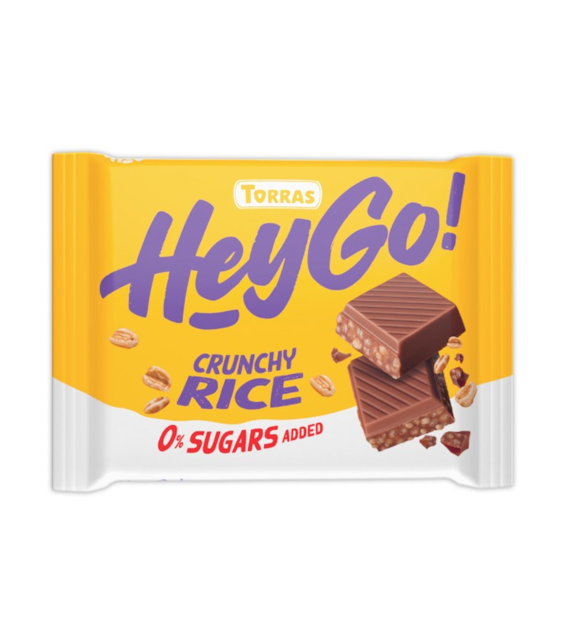Czekolada mleczna crunchy z ryżem preparowanym bez cukru 60g TORRAS